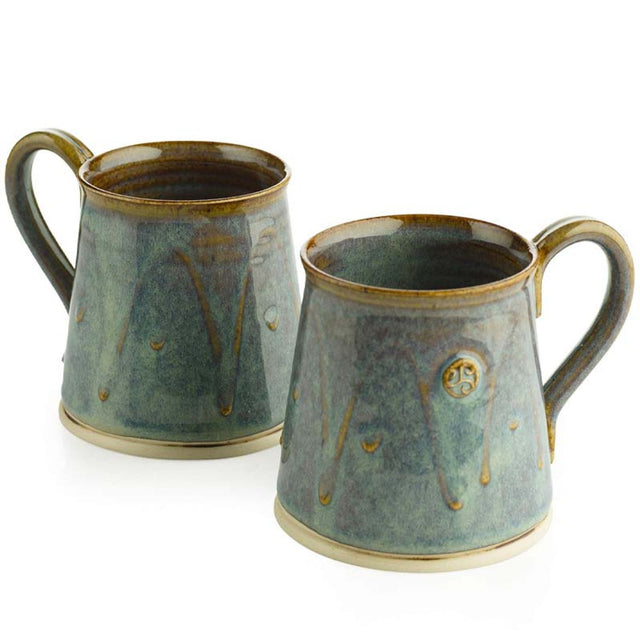 CAP-0002(Set of 2) Traditional Celtic Pottery Mug Creative Irish Gifts
