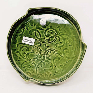 CAP-0016 Celtic Designed Pottery Serving Dish Front Creative Irish gift