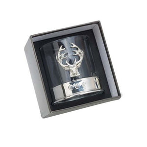 CB-WGST2 Handcrafted Scotland Stag Whisky Glass with Pewter Detailing Creative Irish Gifts
