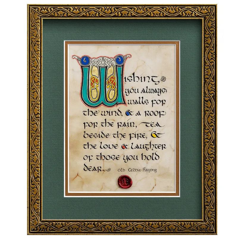 CC-4103GGR Traditional Old Celtic Saying Print Creative Irish Gifts

