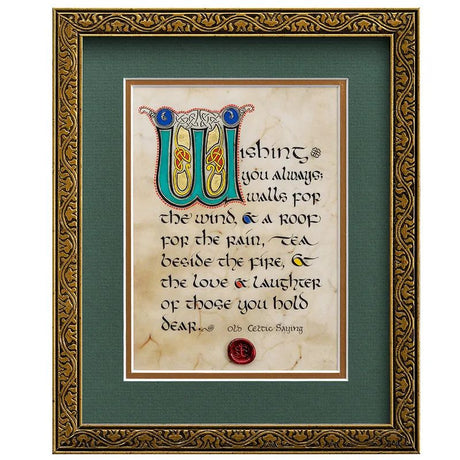CC-4103GGR Traditional Old Celtic Saying Print Creative Irish Gifts
