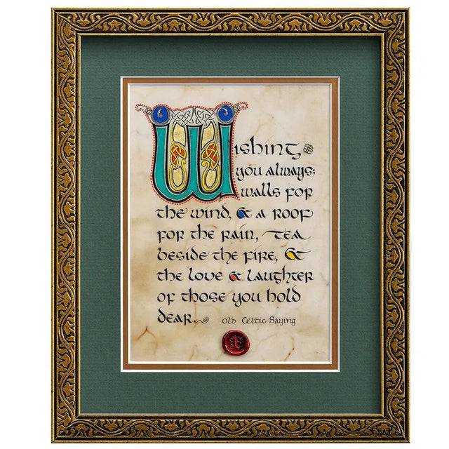 CC-4103GGR Traditional Old Celtic Saying Print Creative Irish Gifts

