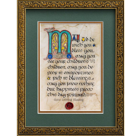 CC-4104GGR Traditional Celtic Wedding Blessing Wall Print Creative Irish Gifts
