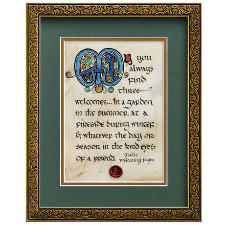Book of Kells Themed Welcoming Wall Print Creative Irish Gifts

