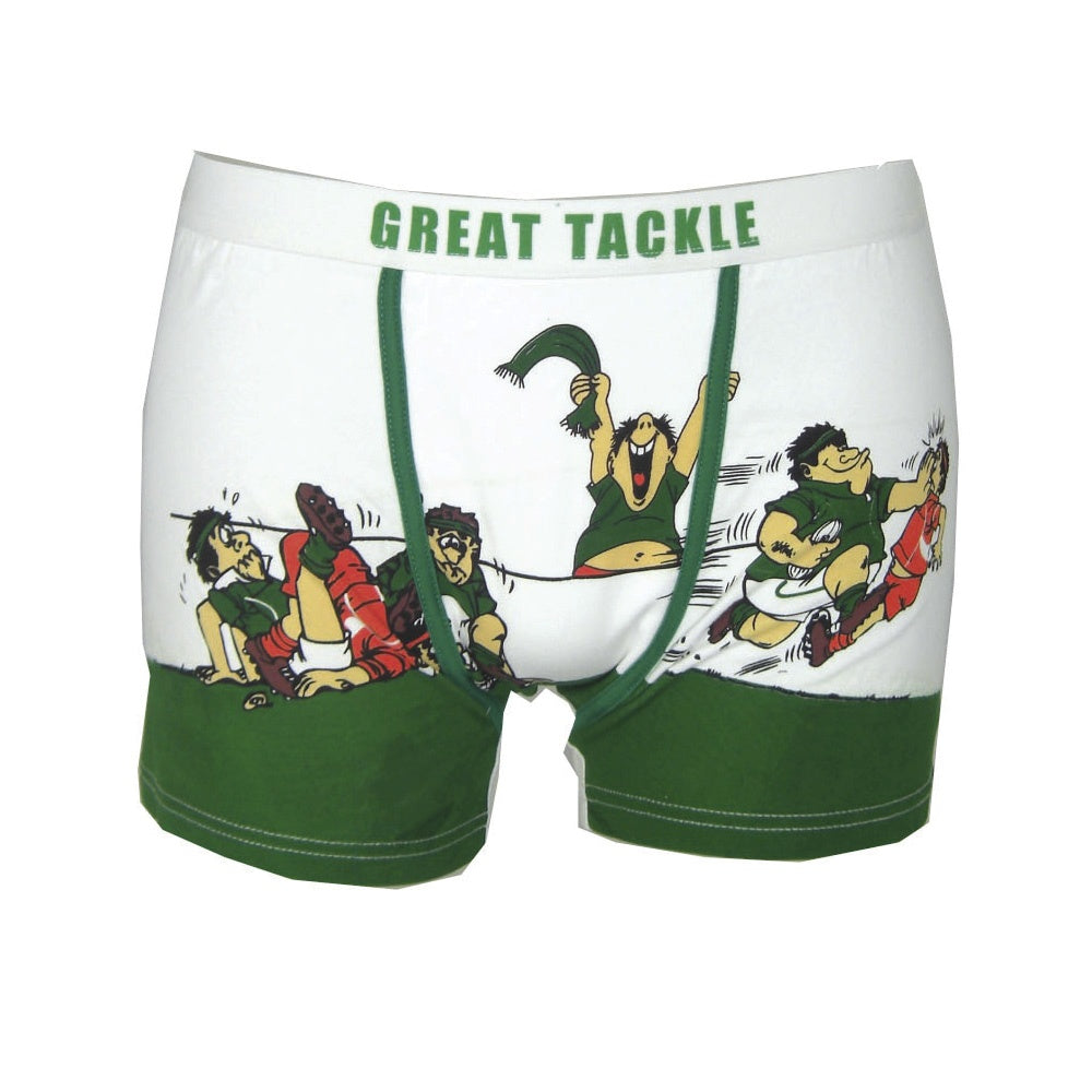 CD507-GRN Great Tackle Irish Rugby Boxer Shorts Creative Irish gift