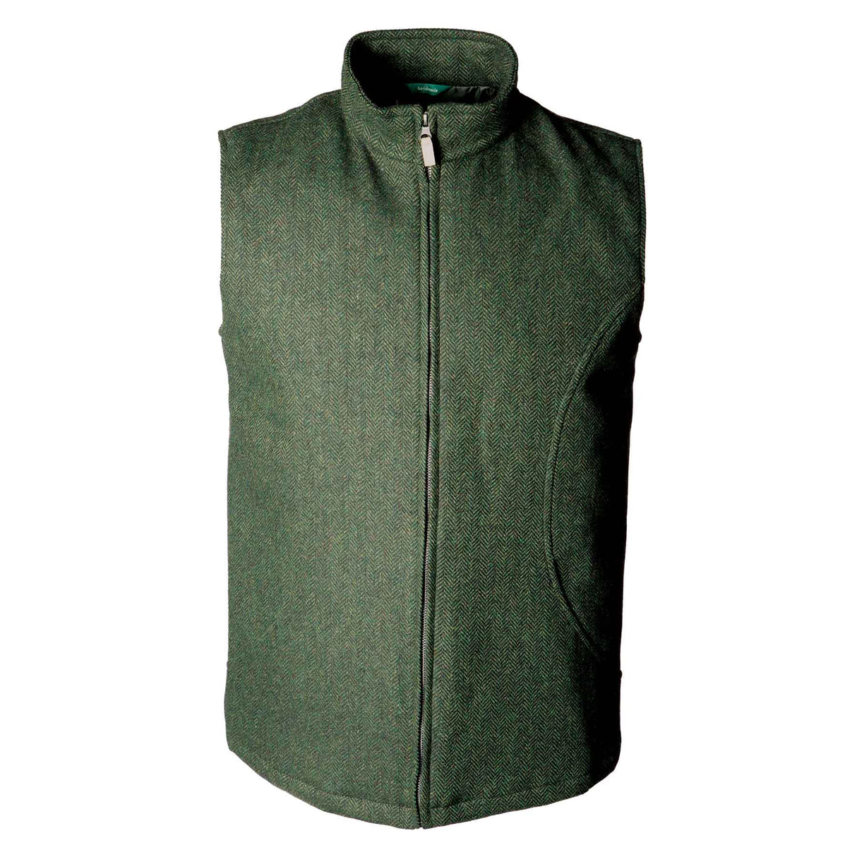 Tweed Zip Up Vest, Green - Creative Irish Gifts