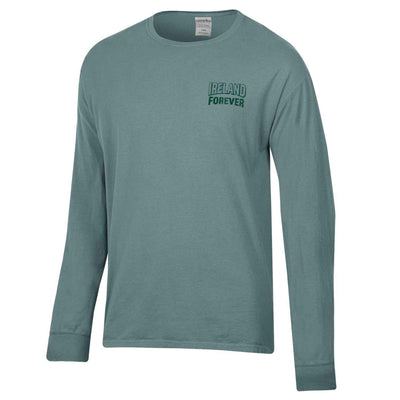 Erin Go Braugh Comfortwash Long Sleeve Green Shirt - Creative Irish Gifts