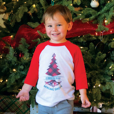 Personalized Nollaig Shona Christmas Tree Shirt, Toddler - Creative Irish Gifts