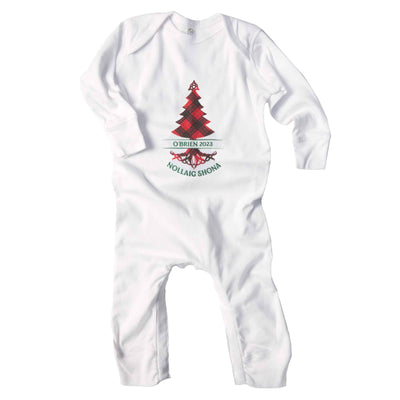 Personalized Nollaig Shona Christmas Tree Romper, Baby - Creative Irish Gifts