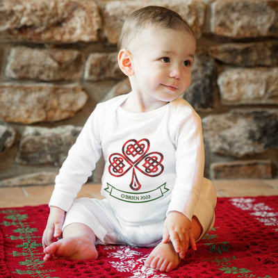 Personalized Christmas Shamrock Romper, Baby - Creative Irish Gifts