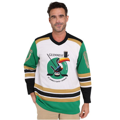 Guinness White and Green Toucan Hockey Shirt - Creative Irish Gifts