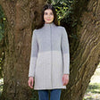 Women's Aran Knit Herringbone Coat, Grey - Creative Irish Gifts