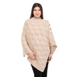 Women's Poncho with Buttons, Parsnip - Creative Irish Gifts