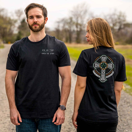 Firefighter Celtic Cross Shirt - Creative Irish Gifts