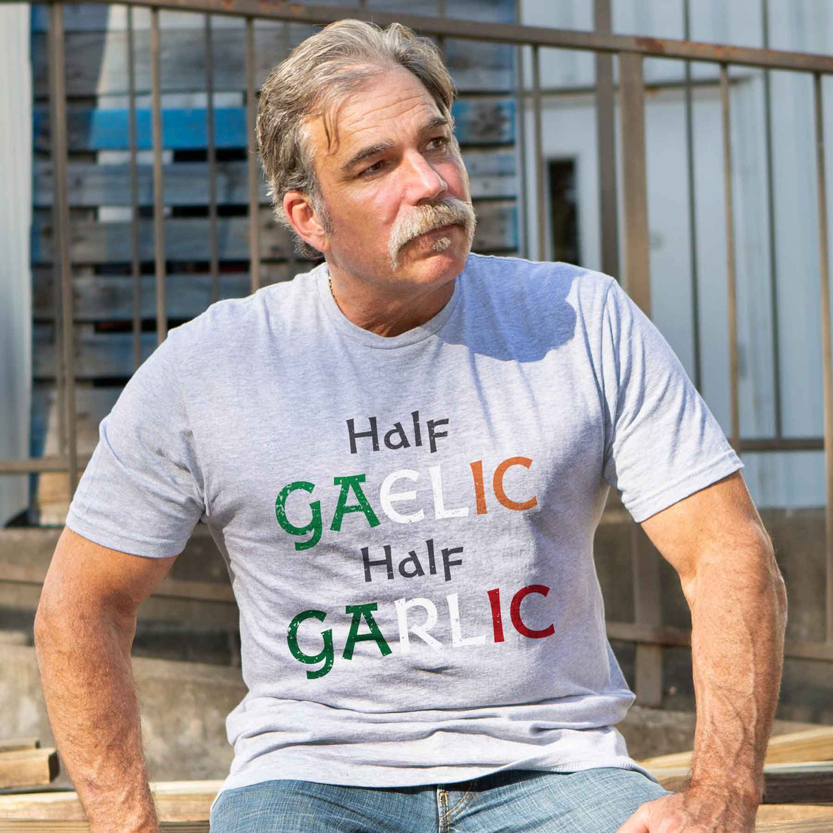 Half Gaelic Half Garlic Shirt - Creative Irish Gifts