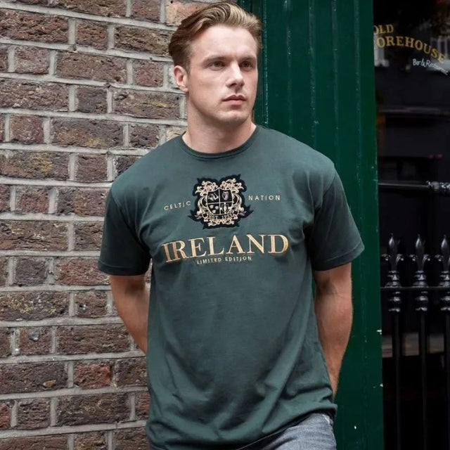 CG821-BLKMD Men's Cotton Celtic Nation T-Shirt Lifestyle Creative Irish Gifts.com