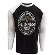 CG900-BLKMD Men's Raglan Sleeve Shirt Guinness Label Shirt Creative Irish Gifts.com