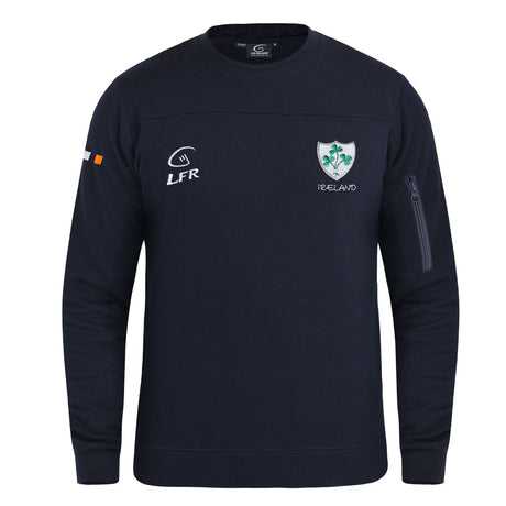 CG901-NVYMD Embroidered Men's Live for Rugby Irish Sweatshirt Front View Creative Irish Gifts.com