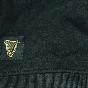 CG903-BLKMD Men's Raglan Sleeve Guinness Ireland Sweatshirt Front View Creative Irish Gifts