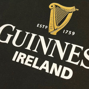 CG903-BLKMD Men's Raglan Sleeve Guinness Ireland Sweatshirt Front View Creative Irish Gifts.com