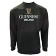 CG903-BLKMD Men's Raglan Sleeve Guinness Ireland Sweatshirt Front View Creative Irish Gifts.com