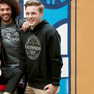 CG915-BLK Guinness Merchandise St. James Gate Hoodie Black Lifestyle Creative Irish Gifts