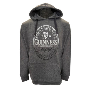 CG923-GRYMD Men's Guinness Foreign Extra Hoodie, Gray Front View Creative Irish Gifts.com