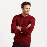 Men's Classic Cable Knit Aran Sweater - Creative Irish Gifts
