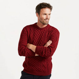Men's Classic Cable Knit Aran Sweater - Creative Irish Gifts