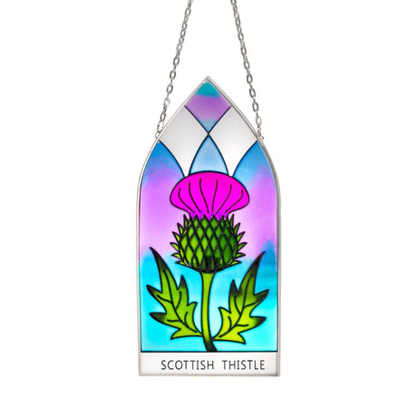 Thistle Stained Glass Suncather Creative Irish Gifts