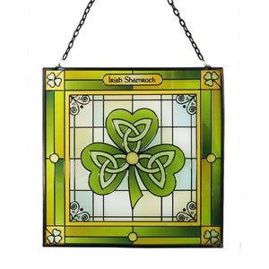 Irish Shamrock Stained Glass Suncatcher Creative Irish Gifts