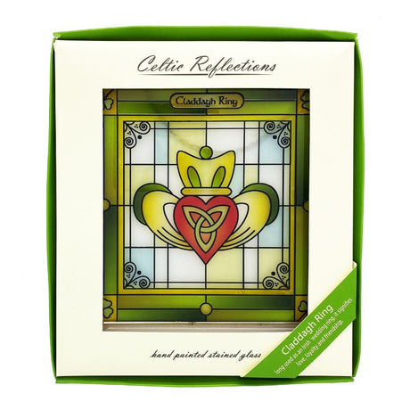 Stained Glass Irish Claddagh Wall Hanging Creative Irish Gifts