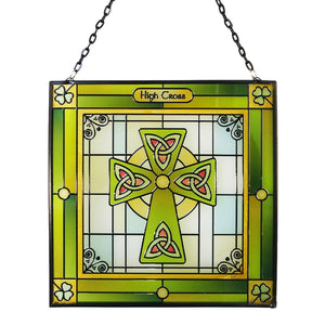CL-0083-404 Stained Glass High Celtic Cross Wall Hanging Creative Irish Gifts
