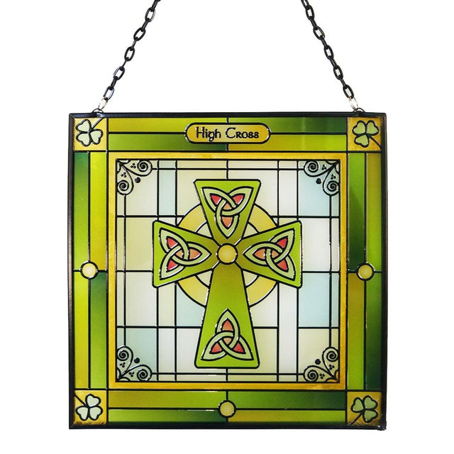 CL-0083-404 Stained Glass High Celtic Cross Wall Hanging Creative Irish Gifts
