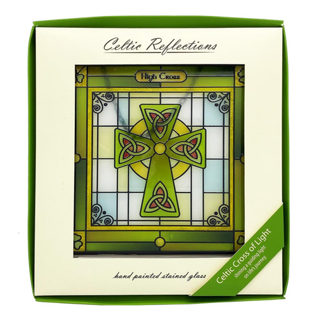 CL-0083-404 Stained Glass High Celtic Cross Wall Hanging Creative Irish Gifts
