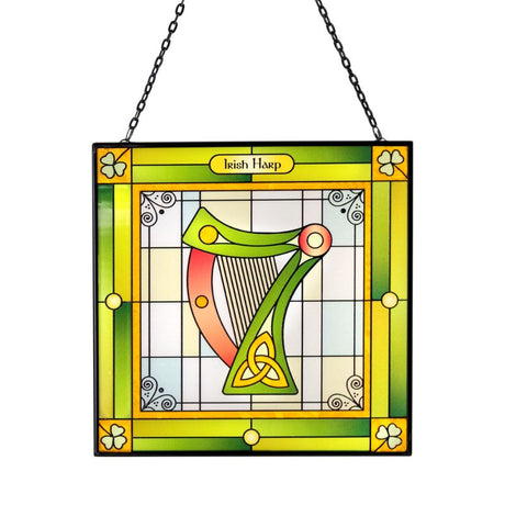 Irish Harp Stained Glass Wall Art Decor Creative Irish Gifts