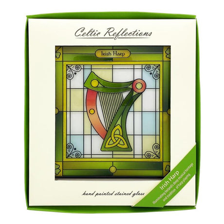 Irish Harp Stained Glass Wall Art Decor Creative Irish Gifts
