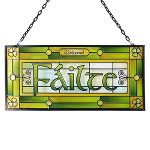 Failte Stained Glass Window Hanger Creative Irish Gifts
