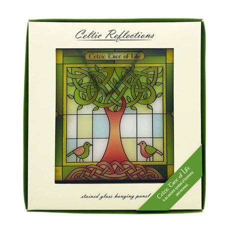 Stained Glass Irish Tree of Life Wall Hanging Creative Irish Gifts