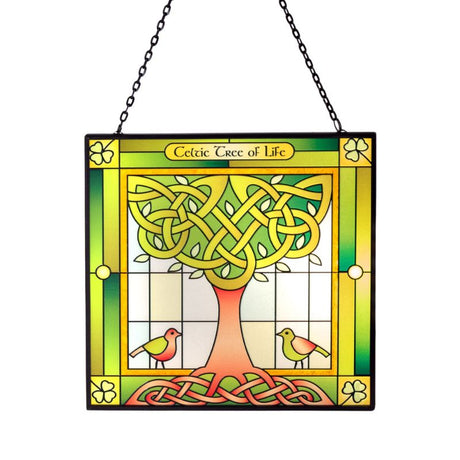 Stained Glass Irish Tree of Life Wall Hanging Creative Irish Gifts