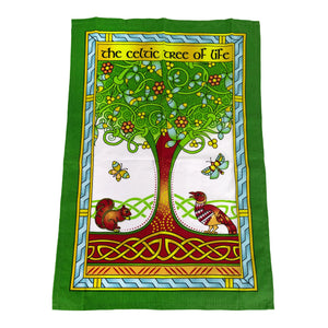 CL-101-485 Set of 2 Irish Tree of Life Cotton Tea Towel  Creative Irish Gifts
