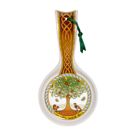 CL-101-New Bone China Celtic Tree of Life spoon rest Creative Irish Gift