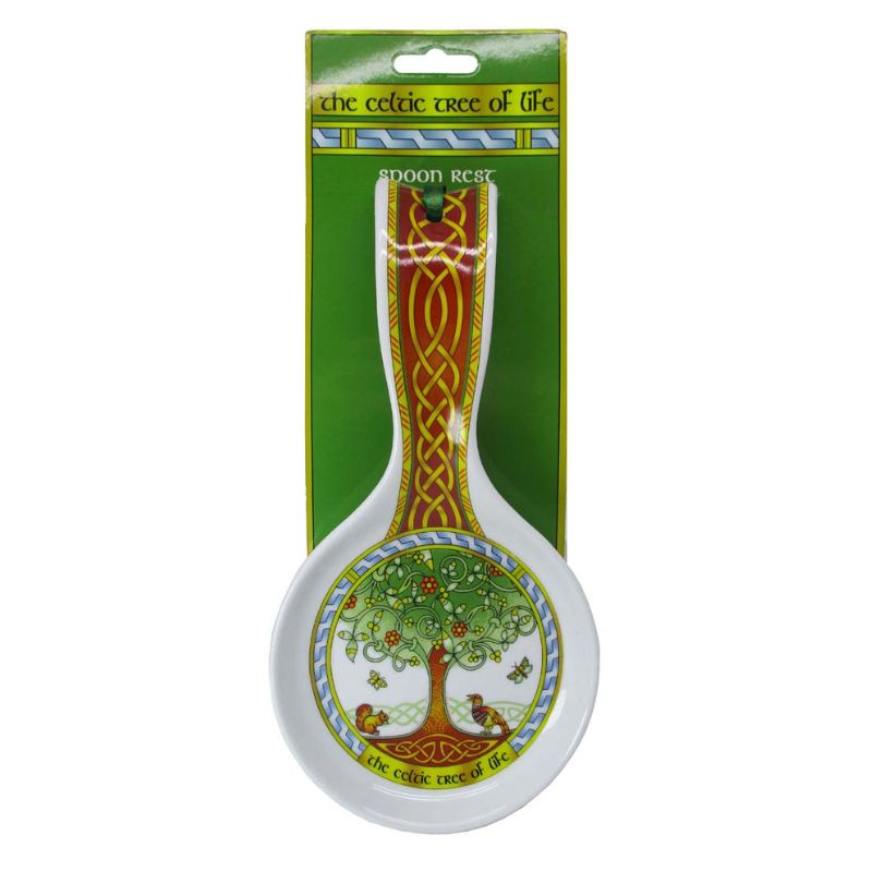 CL-101-New Bone China Celtic Tree of Life Spoon Rest studio Creative Irish Gift