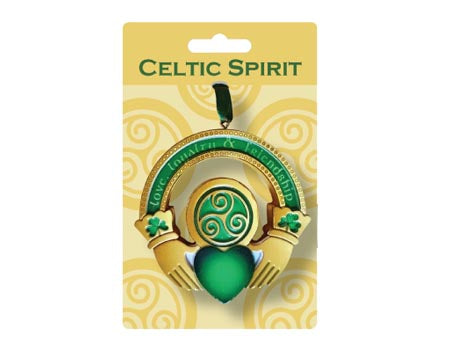 CL-103-447 Resin Irish Claddagh Ring Hanging Ornament