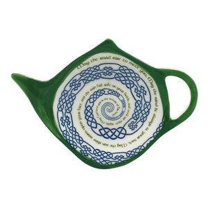 Bone China Irish Blessing Tea Bag Holder May The Road Creative Irish Gifts