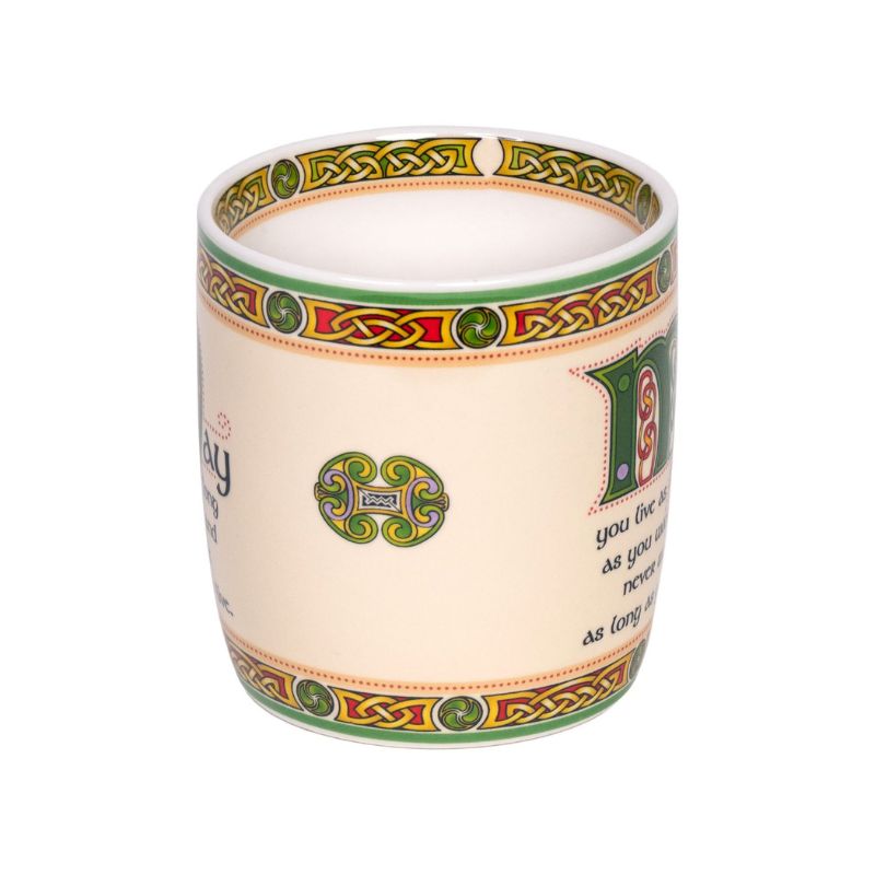 CL-107-New Bone China Celtic Shamrock  Mug back view Creative Irish Gifts 

