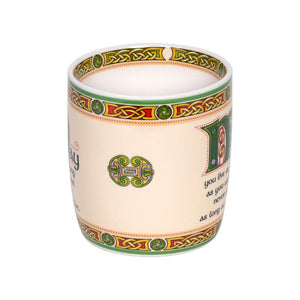 CL-107-New Bone China Celtic Shamrock  Mug back view Creative Irish Gifts 
