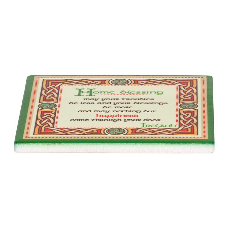 CL-109- Cork Backed Ceramic Irish Coaster, Home Blessing studio Creative Irish Gifts
