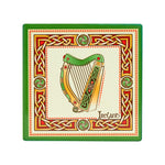 CL-109- Cork Backed Ceramic Irish Coaster, Harp Creative Irish Gifts
