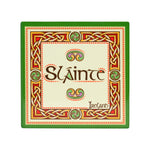 CL-109-422 Cork-Backed Ceramic Irish Coaster, Slainte Creative Irish Gifts
